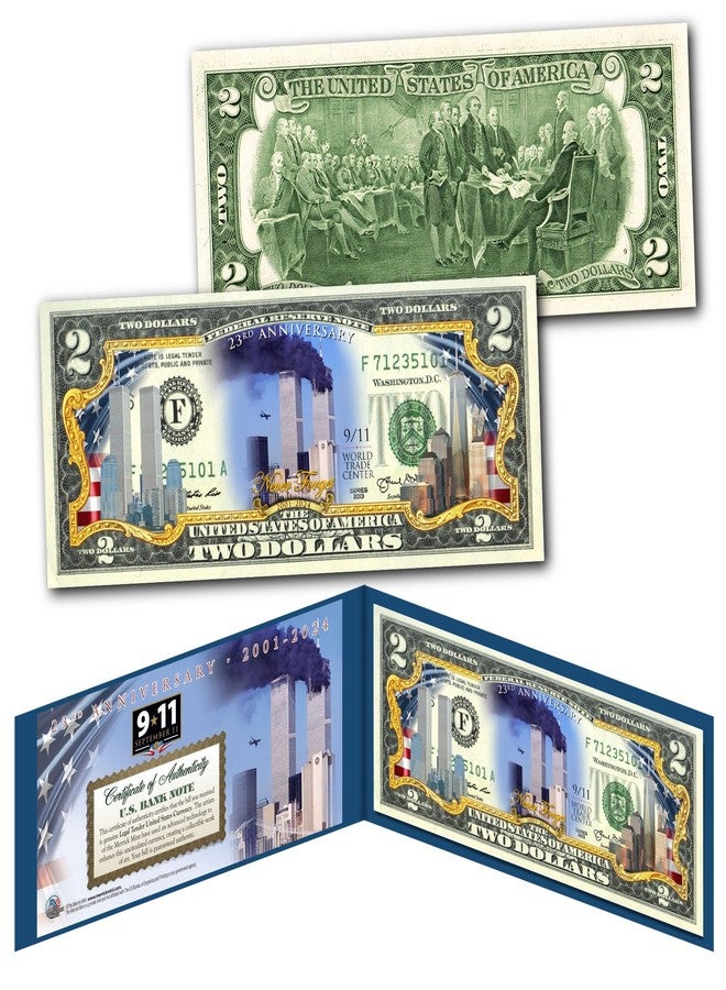 Merrick Mint 9/11 WTC 23rd Anniversary Art United States Two-Dollar Collectible Bill - Image 1